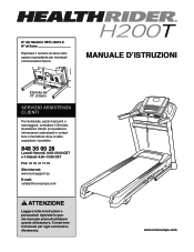 HealthRider H200t Treadmill Italian Manual