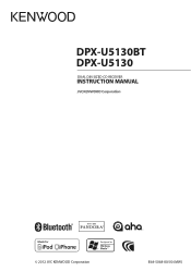 Kenwood DPX-U5130BT User Manual