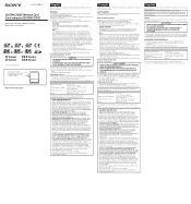 Sony SF-64UZ Operating Instructions 1