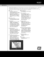 Sony DPFA710 Marketing Specifications