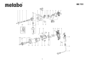 Metabo BE 751 non-locking Parts Diagram