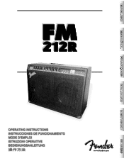 Fender FM 212R Owners Manual