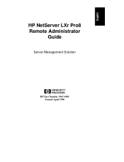 HP D7171A HP Netserver LXr Pro8 Remote Administrator Guide