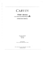 Carvin FX1244 Instruction Manual