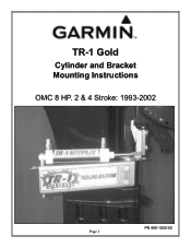 Garmin TR-1 Gold Marine Autopilot Cylinder and Bracket Mounting Instructions - OMC 8 HP 2 and 4 stroke: 1993 -2002