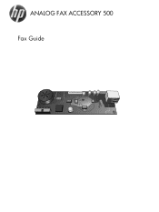HP PageWide Color MFP 779 LaserJet Analog Fax Accessory 500 - Fax Guide