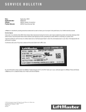 LiftMaster CAPAC S2022-05 Service Bulletin: CAPAC Cellular Connection