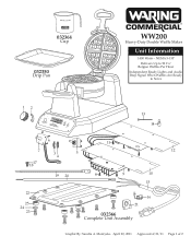 Waring WW200 Parts List and Exploded Diagram