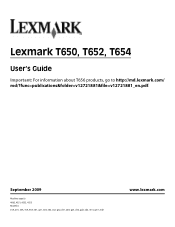 Lexmark 650dtn User's Guide