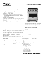 Viking VER5301 Two-Page Specifications Sheet