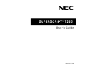 NEC 1260 User Guide