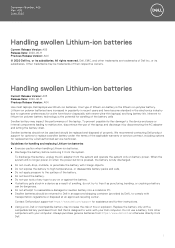Dell Inspiron 14 Gaming 7466 Handling swollen Lithium-ion batteries