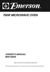 Emerson MW7300W Owners Manual