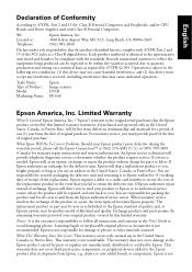 Epson FF-640 Notices and Warranty