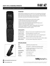URC MXHP-R700 Spec Sheet