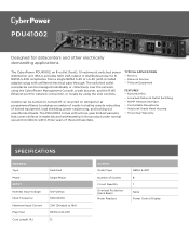 CyberPower PDU41002 Datasheet