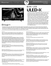 Hisense 75U7K Spec Sheet