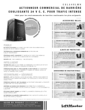 LiftMaster CSL24ULWK CSL24ULWK Product Guide - French