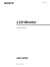 Sony LMD4250W User Manual