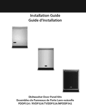 Viking FDWU524 Virtuoso Dishwasher Door Panel Kit - MPDDP524 - Installation Instructions