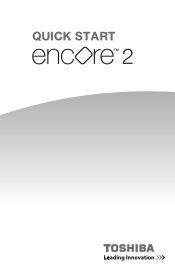 Toshiba Encore WT8 Quick Start Guide for Encore 2 WT8-B Series