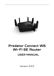 Acer Predator Connect W6 Wi-Fi 6E Router User Manual