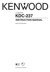 Kenwood KDC-237 User Manual 1