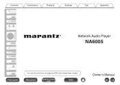 Marantz NA6005 NA6005 Owner Manual - English