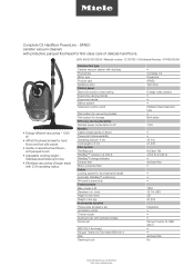 Miele Complete C2 Hardfloor PowerLine - SFAE0 Product sheet