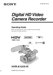 Sony HVR A1U Operation Guide