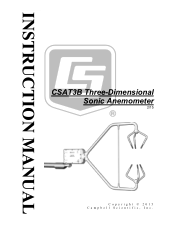 Campbell Scientific CSAT3B CSAT3B Three-Dimensional Sonic Anemometer