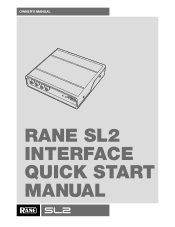 Rane SL2 SL2 Owners Manual for Serato DJ