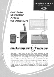 Sennheiser mikroport Junior Instructions for Use