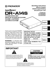 Pioneer DR-A14S DR-704S User's Manual