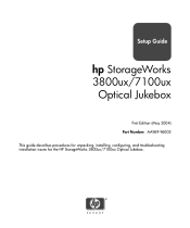 HP StorageWorks 3800ux HP StorageWorks 3800ux/7100ux Optical Jukebox Conversion Guide (AA969-96003, May 2004)