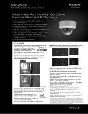 Sony SNCVM631 Specification Sheet (SNC-VM631 datasheet)