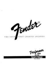 Fender Per Owner Manual