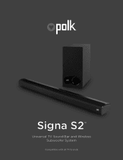 Polk Audio Signa S2 User Guide 1