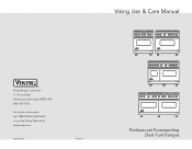 Viking VDSC530 Use and Care Manual