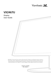 ViewSonic VX2467U User Guide English