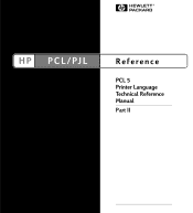 HP 4050tn HP PCL/PJL reference (PCL 5 Printer Language) - Technical Reference Manual Part II