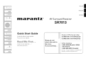 Marantz SR7013 Quick Start Guide English