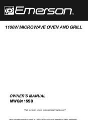 Emerson MWG9115SB Owners Manual