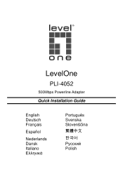 LevelOne PLI-4052 Quick Install Guide