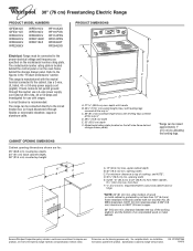 Whirlpool WFE366LVQ Dimension Guide