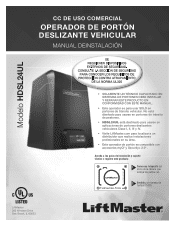 LiftMaster HDSL24UL Installation Manual - Spanish