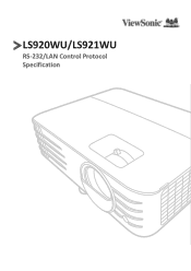 ViewSonic LS921WU - 1920 x 1200 Resolution 6 000 ANSI Lumens 0.81-0.89 Throw Ratio RS-232/LAN Control Protocol Specification