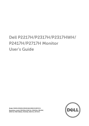 Dell P2717H Monitor Users Guide