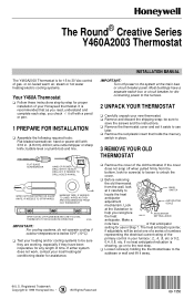 Honeywell Y460A2003 Owner's Manual