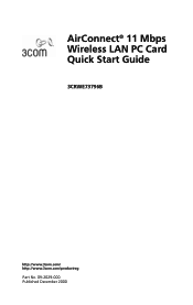 3Com 3CRWE73796B Quick Start Guide